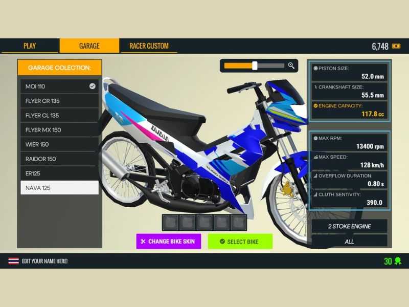 Nâng cấp xe mạnh mẽ và tùy chỉnh đa dạng trong Hack Asian Drag Champion