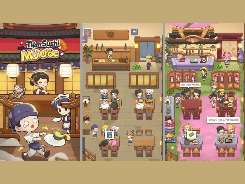 Tân trang lại tiệm Sushi trong Hack Tiệm Sushi Mơ Ước