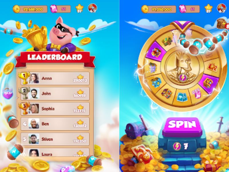 Chế độ chơi trực tuyến trong Hack Coin Master Modlmh.com