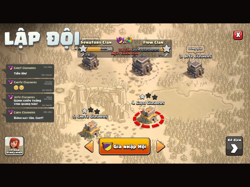 Đồng đội hỗ trợ trong Clash Of Clan Hack