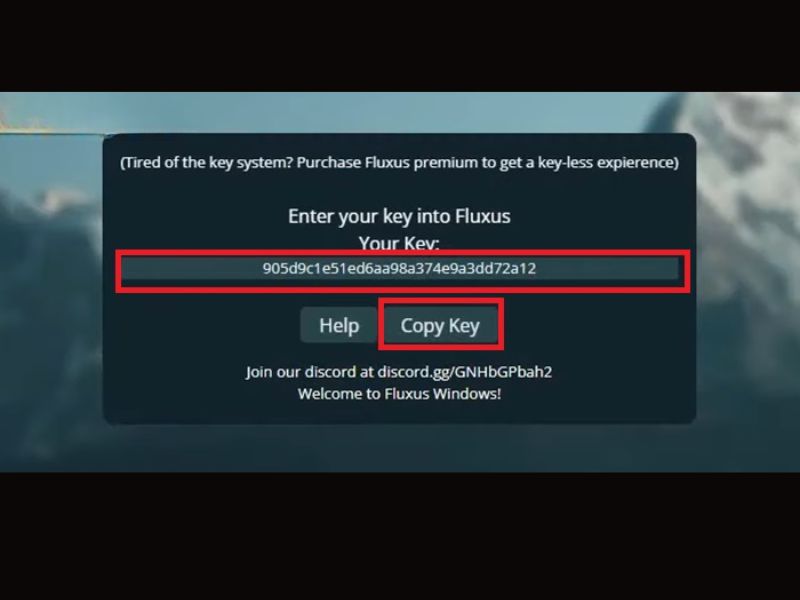Nhấn “Copy Key”