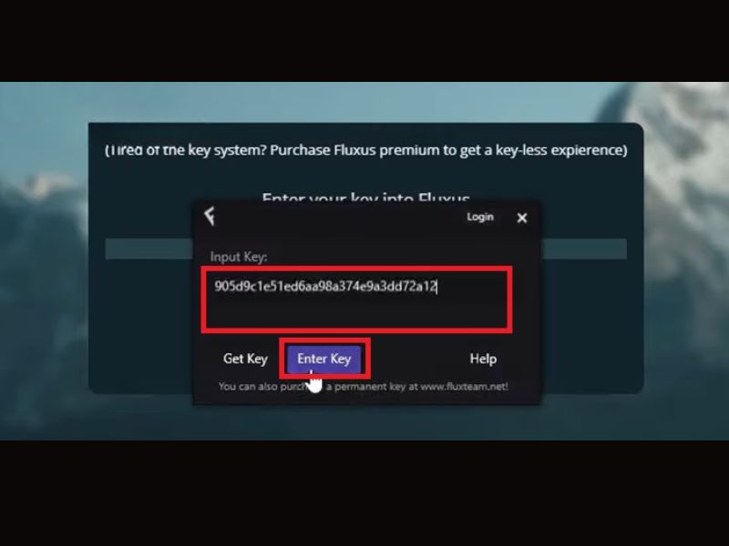 Dán key > Nhấn “Enter Key”