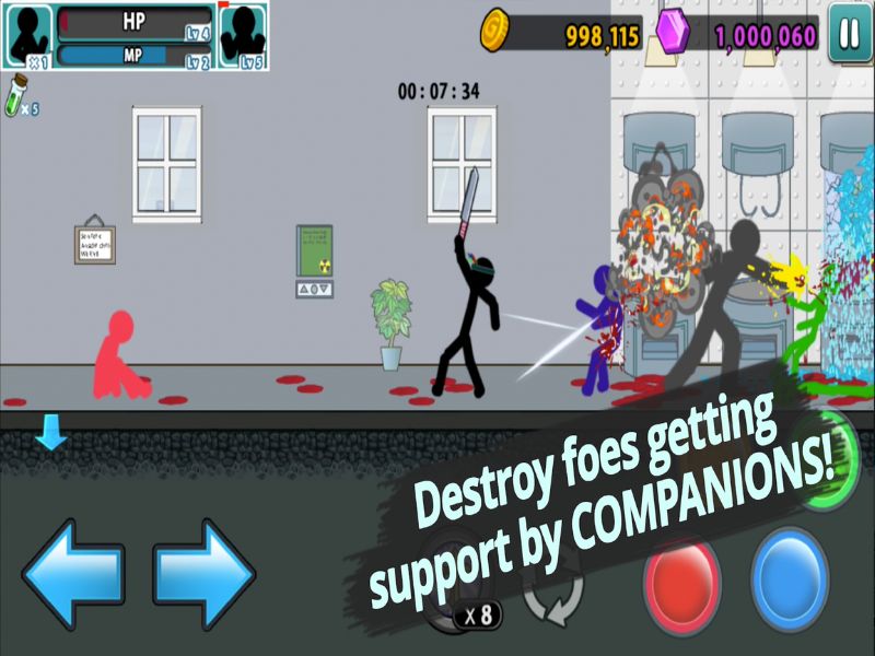 Lối chơi chặt chém kịch tính trong Anger Of Stick 5 Hack