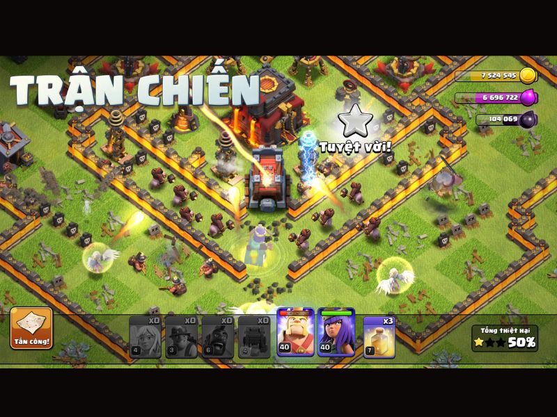 Lối chơi kịch tính và đầy thử thách trong Clash Of Clan Hack