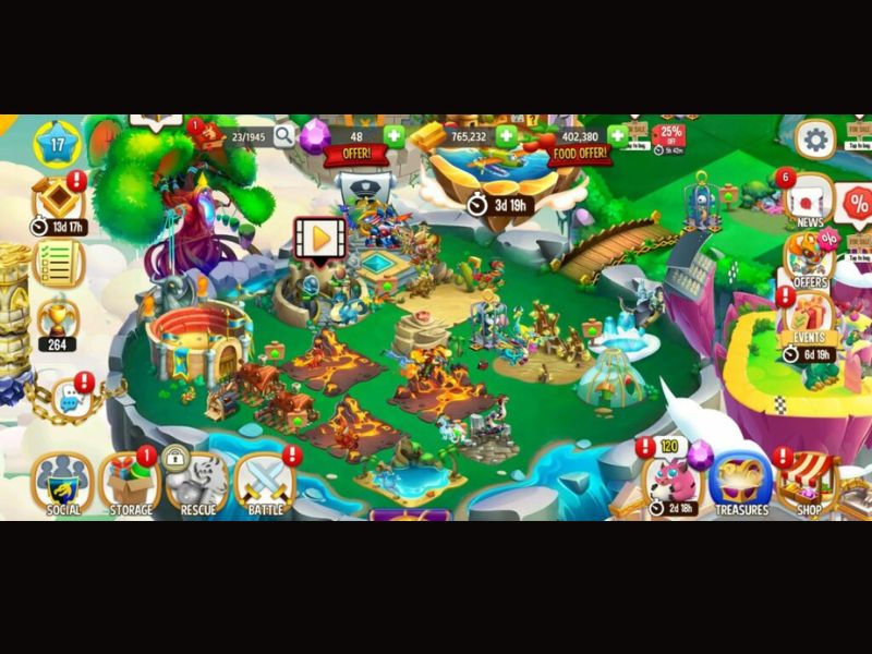 Xây dựng thành phố rồng hùng mạnh trong Dragon City Hack