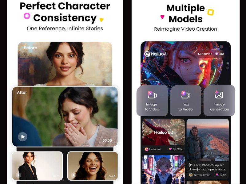 Chuyển Ảnh Tĩnh Thành Cảnh Video Động trong Hailuo AI APK