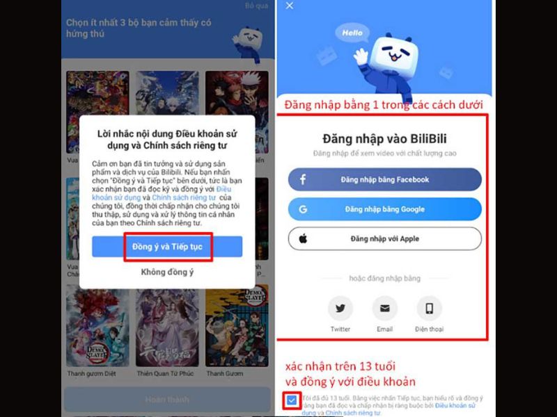 Hướng Dẫn C&agrave;i Đặt V&agrave; Đăng K&iacute; T&agrave;i Khoản Bilibili Trung Quốc APK