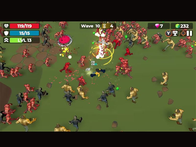 Lối Chơi Sinh Tồn Cường Độ Cao trong Monster Survivors Mod