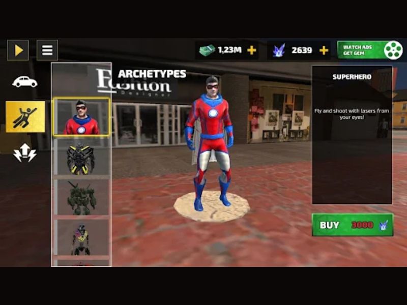 Tải Hack Rope Hero Vice Town (Vô Hạn Tiền, Đá