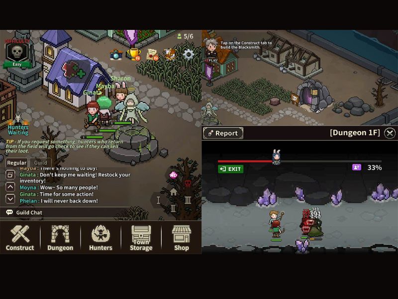 Tham gia trận đấu PvP với thợ săn của vùng đất khác với Evil Hunter Tycoon Mod