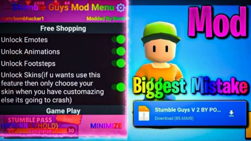 Tính Năng Nổi Bật Trong Stumble Guys Mod